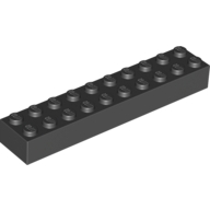 Lego kostka (kostička) 2x10, černá (300626, 4617860)
